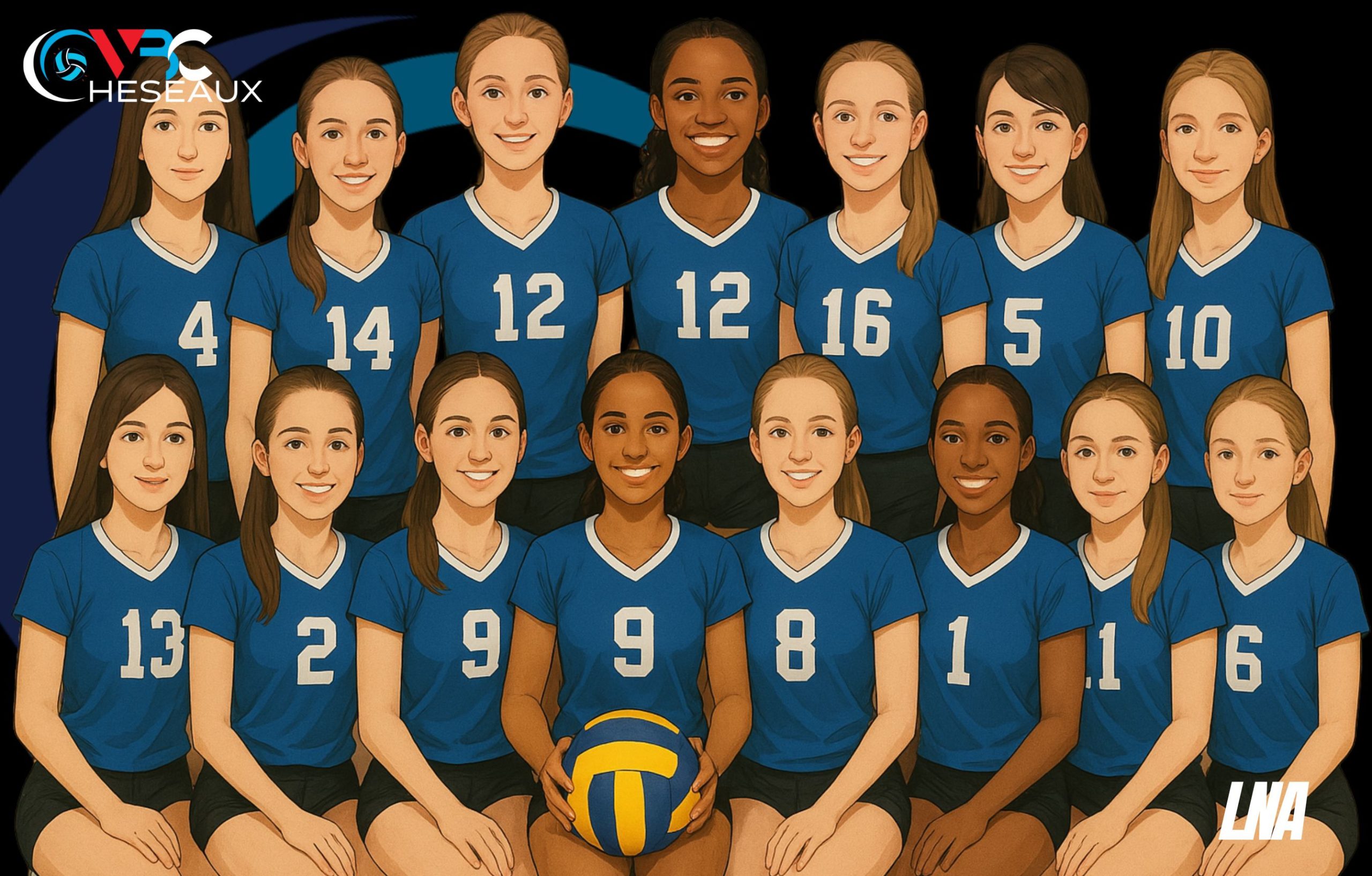 VBC Cheseaux - equipes 25-26 Illiustration VBC Cheseaux - LNA - 2023-2024