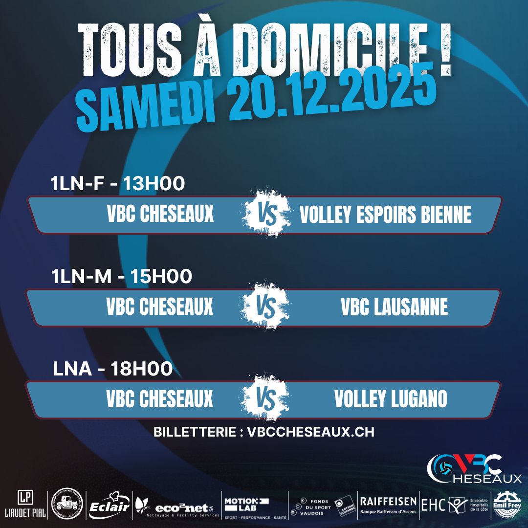 VBC Cheseaux - Tous a domicile 20_12_2025