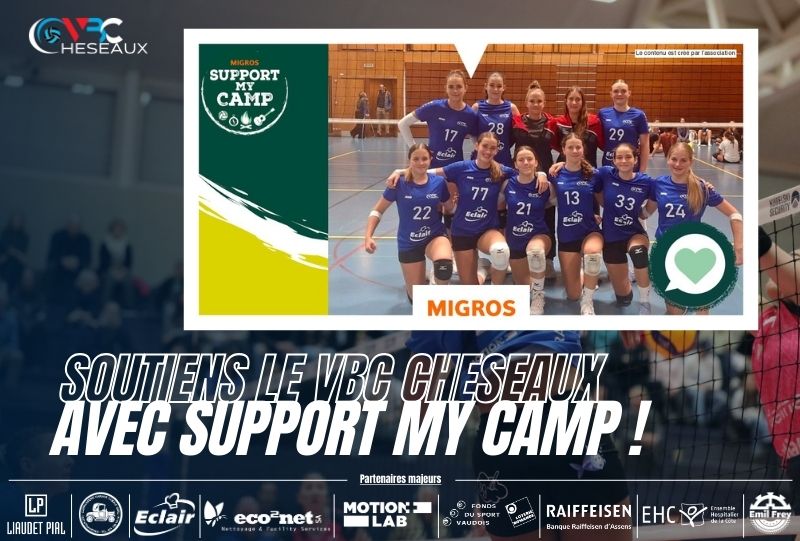 Soutiens le VBC Cheseaux avec Support My Camp !