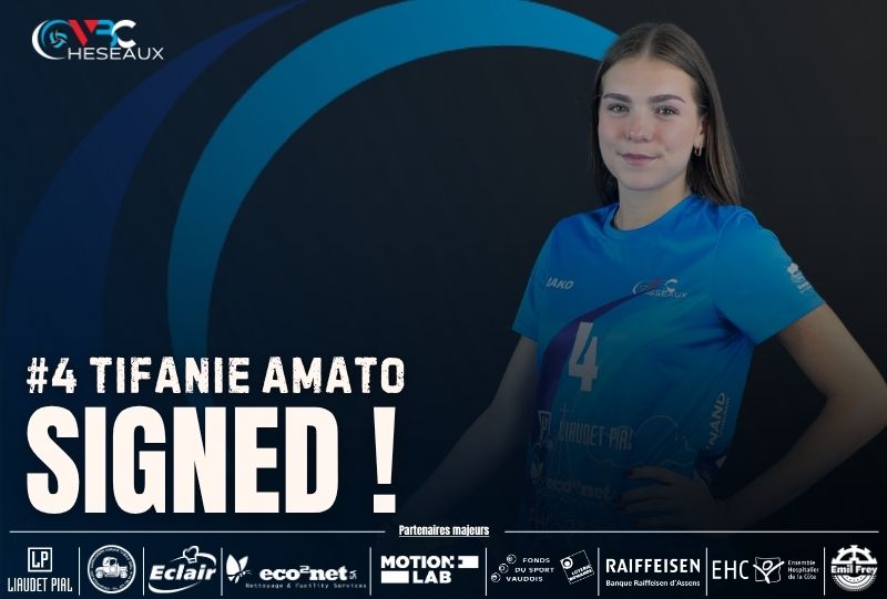 Tifanie Amato reste fidèle au VBC Cheseaux